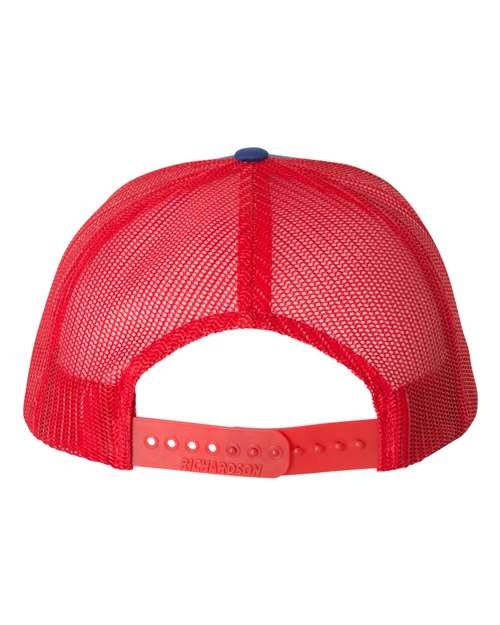 Richardson 112 Snapback Trucker Cap #color_Royal/ Red