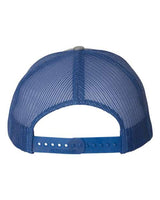 Richardson 112 Snapback Trucker Cap #color_Heather Grey/ Royal