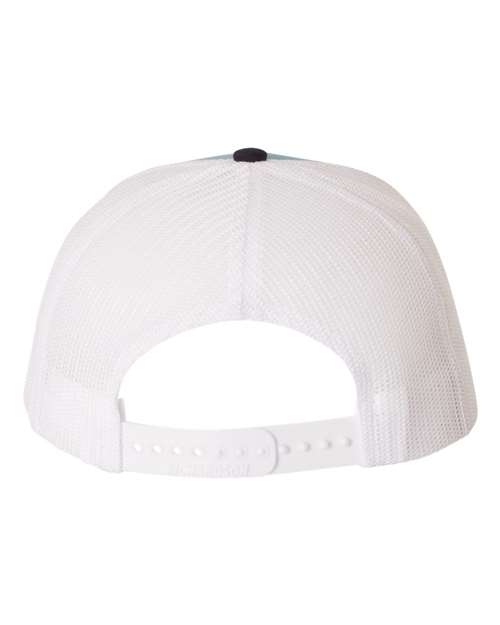 Richardson 112 Snapback Trucker Cap #color_Columbia Blue/ White/ Navy