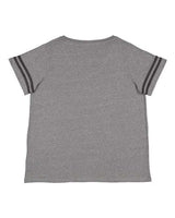 LAT 3837 Ladies' Curvy Football T-Shirt #color_GRN HTH/ VN SMK