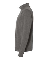 J America JA8434 Adult Omega Stretch Quarter-Zip #color_CHARCOAL TRBLND