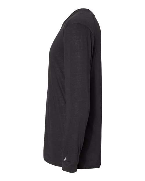 Badger 4944 Triblend Performance Long Sleeve T-Shirt #color_Black