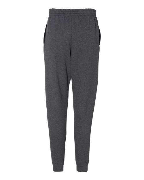 Jerzees 975MPR Adult Nublend Jogger #color_BLACK HTHR/ BLK