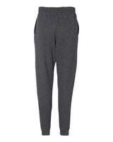 Jerzees 975MPR Adult Nublend Jogger #color_BLACK HTHR/ BLK