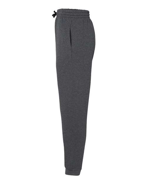 Jerzees 975MPR Adult Nublend Jogger #color_BLACK HTHR/ BLK