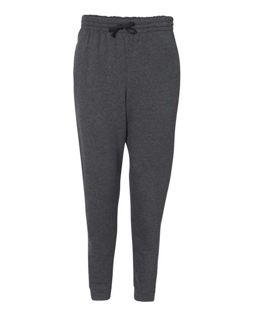 Jerzees 975MPR Adult Nublend Jogger #color_BLACK HTHR/ BLK