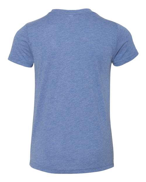 Bella + Canvas 3413Y Youth Triblend Short-Sleeve T-Shirt #color_BLUE TRIBLEND
