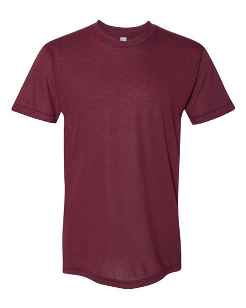 American Apparel TR401 Unisex Triblend USA Made Short-Sleeve Track T-Shirt #color_TRI CRANBERRY