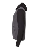 American Apparel F497W Unisex Flex Fleece Zip Hoodie #color_DK HTH GRY/ BLK