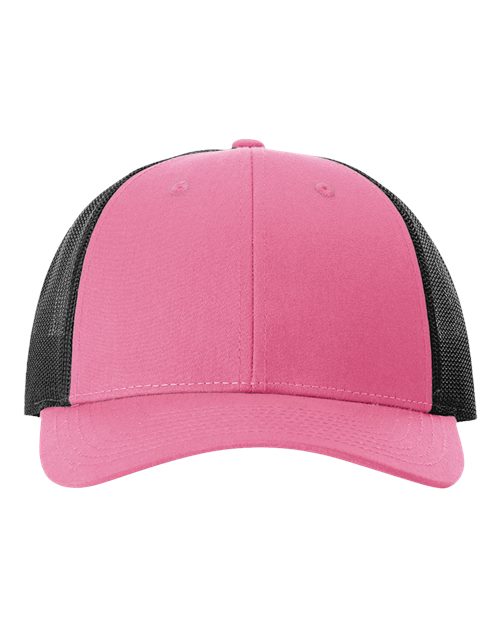 Richardson 115 Low Pro Trucker Cap #color_Hot Pink/ Black