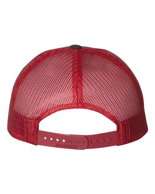 Richardson 115 Low Pro Trucker Cap #color_Coffee/ Claret