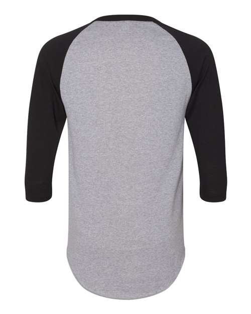 Augusta Sportswear AG4420 Adult 3/4-Sleeve Baseball Jersey #color_ATH HTHR/ BLACK