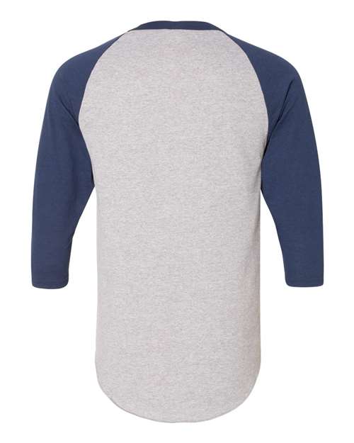 Augusta Sportswear AG4420 Adult 3/4-Sleeve Baseball Jersey #color_ATH HTHR/ NAVY