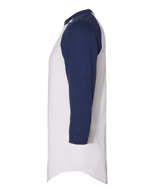 Augusta Sportswear AG4420 Adult 3/4-Sleeve Baseball Jersey #color_WHITE/ NAVY
