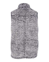 J America JA8456 Ladies' Epic Sherpa Vest #color_BLACK HEATHER