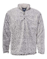 J America JA8454 Adult Epic Sherpa Quarter-Zip #color_BLACK HEATHER