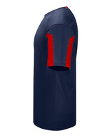 Alleson Athletic 7976 Striker Placket #color_Navy/ Red