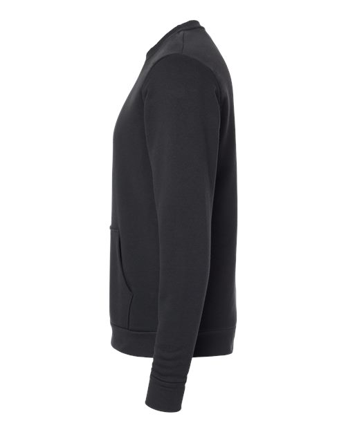 Next Level 9001 Unisex Long Sleeve Crew with Pocket #color_BLACK