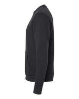 Next Level 9001 Unisex Long Sleeve Crew with Pocket #color_BLACK