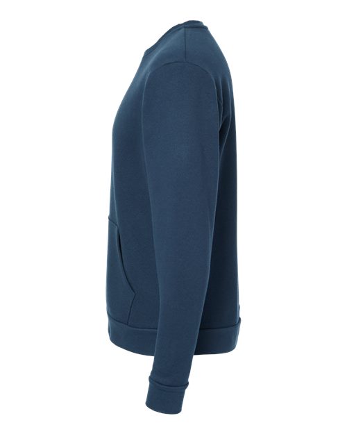 Next Level 9001 Unisex Long Sleeve Crew with Pocket #color_MIDNIGHT NAVY