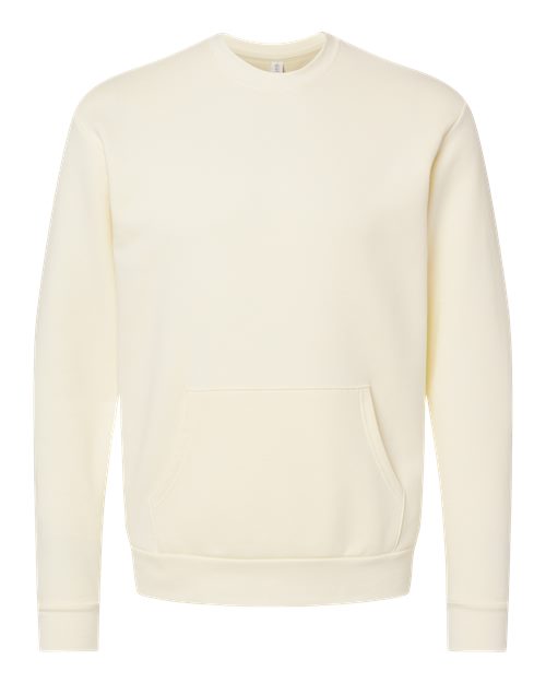 Next Level 9001 Unisex Long Sleeve Crew with Pocket #color_NATURAL