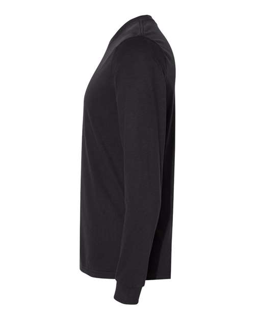 Next Level 6411 Unisex Sueded Long-Sleeve Crew #color_BLACK