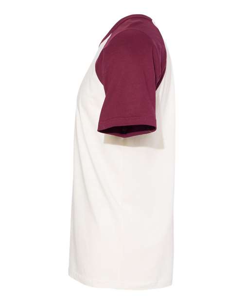 Next Level N3650 Unisex Raglan Short-Sleeve T-Shirt #color_MAROON/ NATURAL