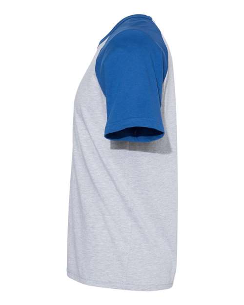 Next Level N3650 Unisex Raglan Short-Sleeve T-Shirt #color_ROYAL/ HTHR GRAY