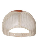 Richardson 111 Garment-Washed Trucker Cap #color_Texas Orange/ Khaki
