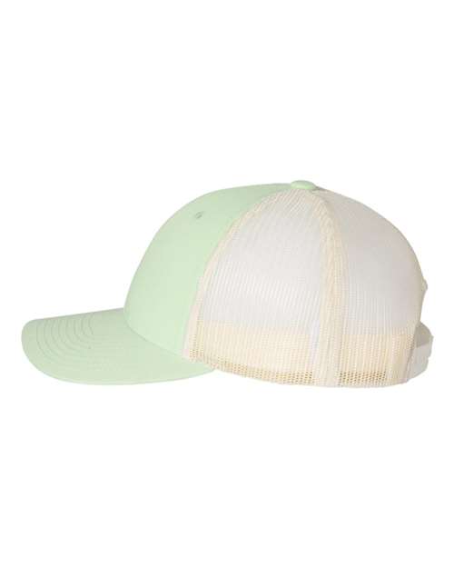 Richardson 115 Low Pro Trucker Cap #color_Patina Green/ Birch