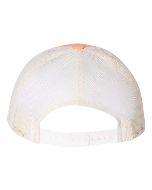 Richardson 115 Low Pro Trucker Cap #color_Sunkissed Peach/ Birch