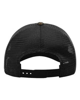 Richardson 111P Garment Washed Printed Trucker Cap #color_Mossy Oak Country DNA/ Black