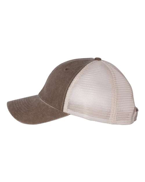 Valucap SP510 Pigment-Dyed Trucker Cap #color_Brown/ Stone