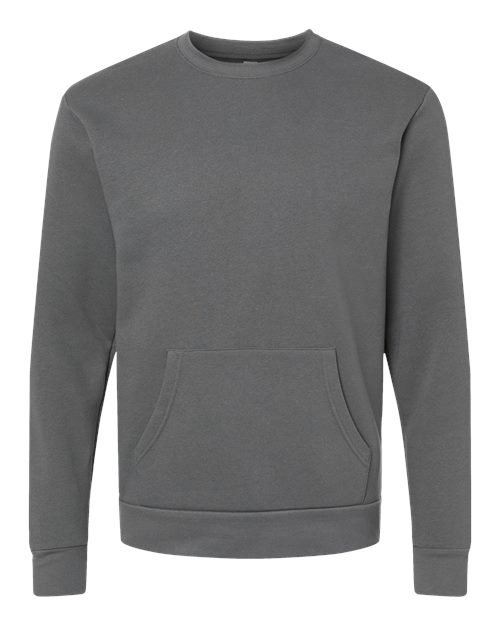 Next Level 9001 Unisex Long Sleeve Crew with Pocket #color_HEAVY METAL