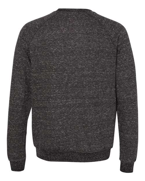Jerzees 91MR Adult Snow Heather French Terry Crewneck Sweatshirt #color_BLK INK SNOW HTH