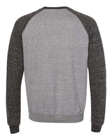 Jerzees 91MR Adult Snow Heather French Terry Crewneck Sweatshirt #color_CHAR HTH/ BL INK