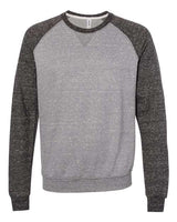 Jerzees 91MR Adult Snow Heather French Terry Crewneck Sweatshirt #color_CHAR HTH/ BL INK