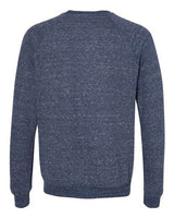 Jerzees 91MR Adult Snow Heather French Terry Crewneck Sweatshirt #color_NAVY SNOW HEATHR