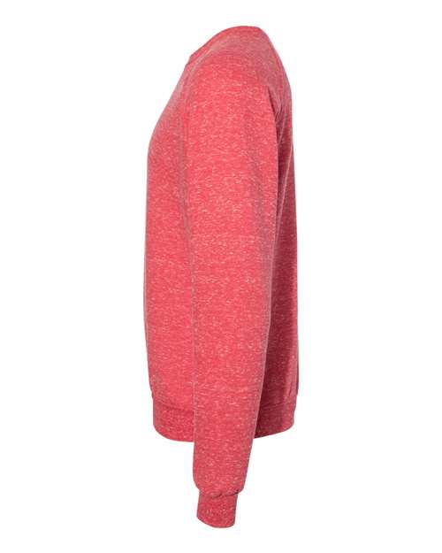 Jerzees 91MR Adult Snow Heather French Terry Crewneck Sweatshirt #color_RED SNOW HEATHER