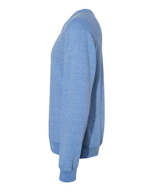 Jerzees 91MR Adult Snow Heather French Terry Crewneck Sweatshirt #color_ROYAL SNOW HTHR