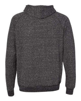 Jerzees 90MR Adult Snow Heather Raglan Hooded Sweatshirt #color_BLK INK SNOW HTH