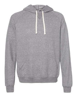 Jerzees 90MR Adult Snow Heather Raglan Hooded Sweatshirt #color_CHARCL SNOW HTH