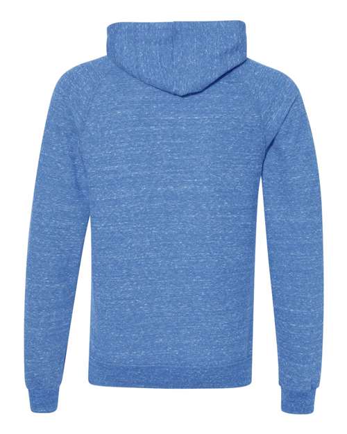 Jerzees 90MR Adult Snow Heather Raglan Hooded Sweatshirt #color_ROYAL SNOW HTHR