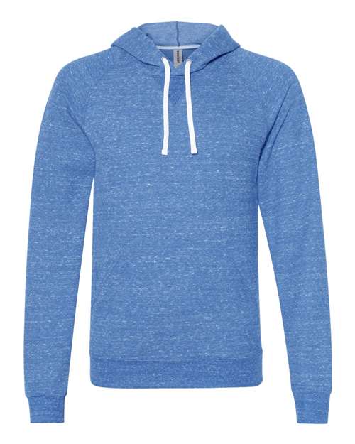 Jerzees 90MR Adult Snow Heather Raglan Hooded Sweatshirt #color_ROYAL SNOW HTHR