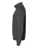 J America JA8869 Adult Triblend Fleece Quarter-Zip #color_BLACK TRIBLEND