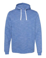 J America JA8677 Adult Melange Fleece Pullover Hooded Sweatshirt #color_ROYAL