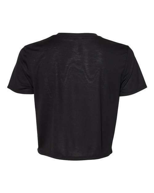 Bella + Canvas B8882 Ladies' Flowy Cropped T-Shirt #color_BLACK