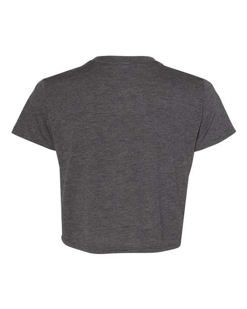 Bella + Canvas B8882 Ladies' Flowy Cropped T-Shirt #color_DARK GRY HEATHER