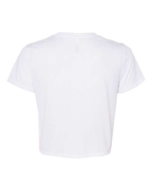 Bella + Canvas B8882 Ladies' Flowy Cropped T-Shirt #color_WHITE