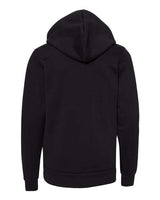 Bella + Canvas 3719Y Youth Sponge Fleece Pullover Hooded Sweatshirt #color_BLACK